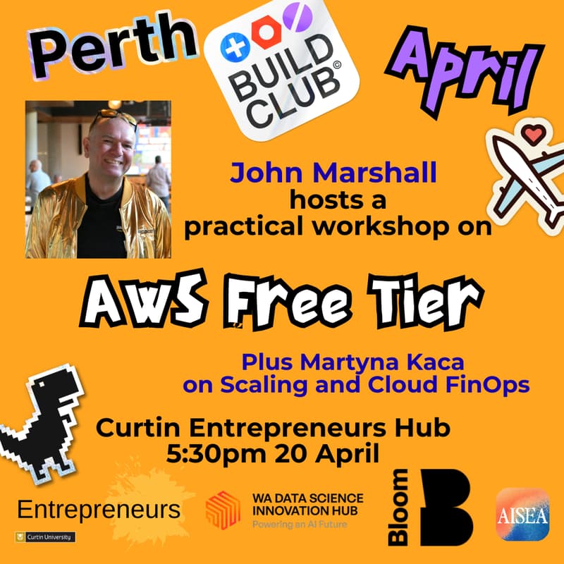 Cover Image for Build Club Perth - April - Getting Started with AWS Free Tier