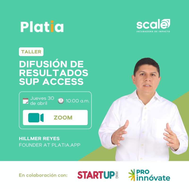 Cover Image for Taller de Difusión de Resultados SUP ACCESS: Platia