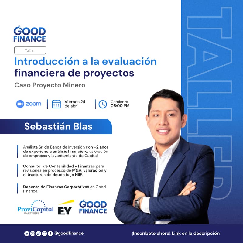 Cover Image for Taller Gratuito: Introducción a la evaluación de Proyectos Financieras