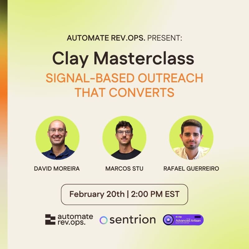 Cover Image for Clay Masterclass: Signal-Based Outreach That Converts