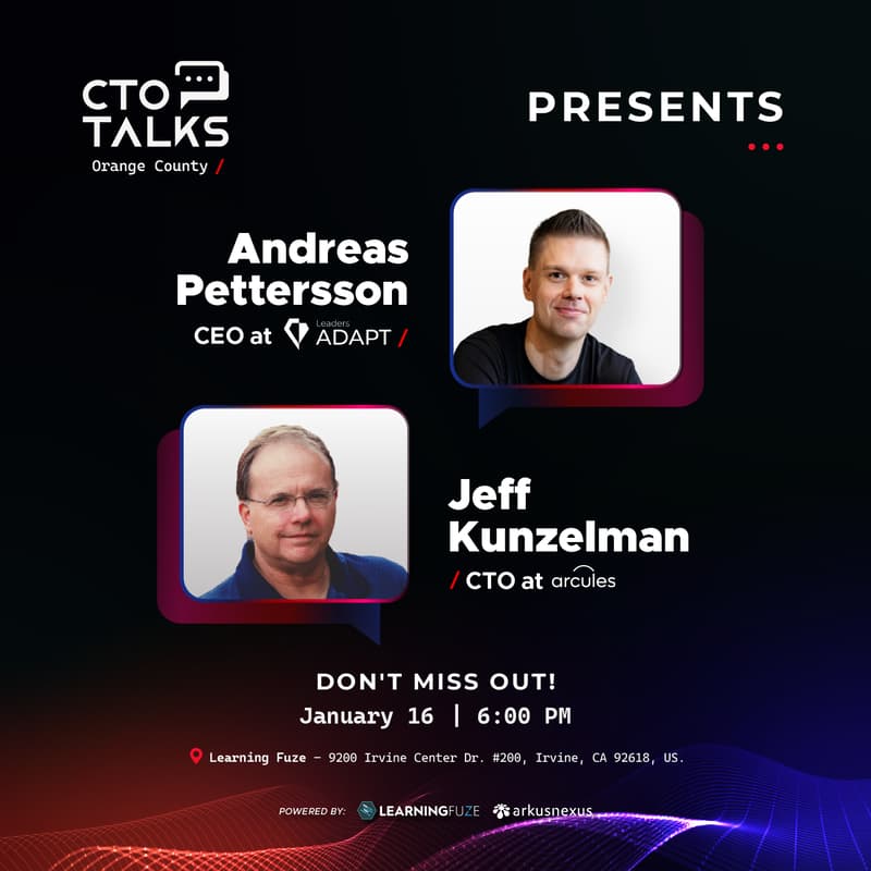 Cover Image for OC CTO Talks | Andreas P. CEO at Leaders ADAPT & Jeff K. CTO at arcules