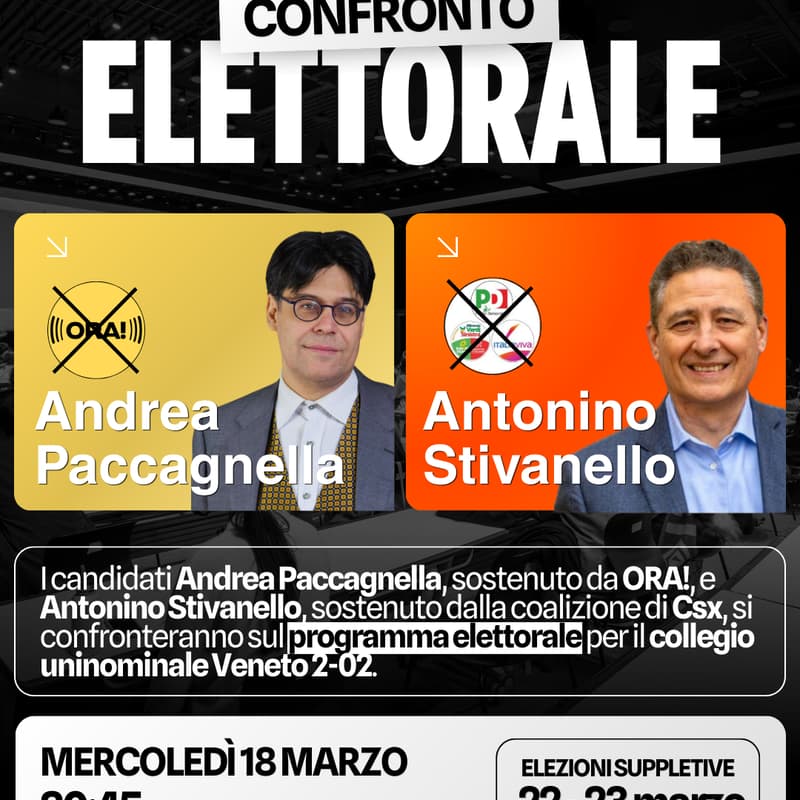 Immagine di copertina per Confronto elettorale: Paccagnella & Stivanello