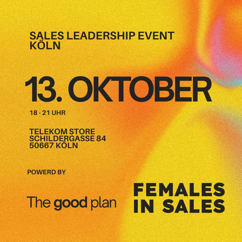 Cover Image for Sales Leadership Köln – powered by The Good Plan & Females in Sales