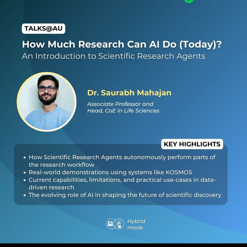 Cover Image for Talks@AU | How Much Research Can AI Do?