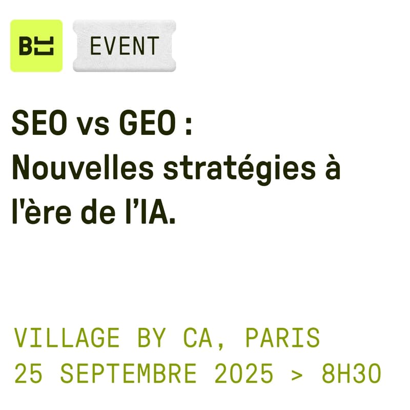 Cover Image for SEO vs GEO : Nouvelle stratégies à l'ère de l'IA (100 places)