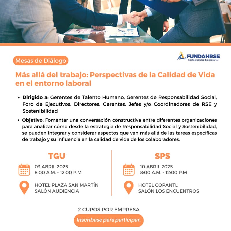 Cover Image for TGU: Mesa de Diálogo: Más allá del trabajo, Perspectivas de la Calidad de Vida en el entorno laboral