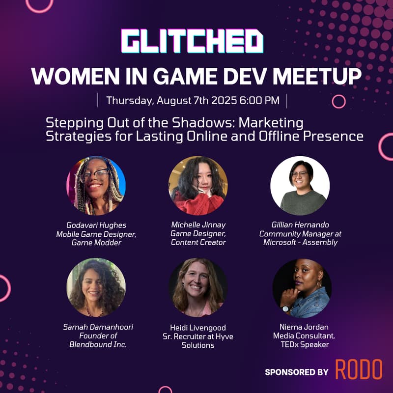 Cover Image for GLITCHED - Women in Game Development Meetup