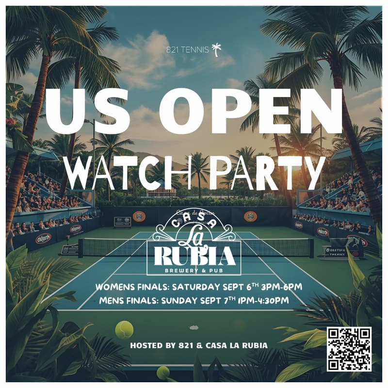 Cover Image for US Open Finals Watch Party Weekend