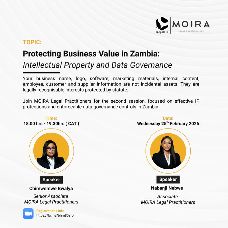 Cover Image for Protecting Business Value in Zambia: Intellectual Property and Data Governance