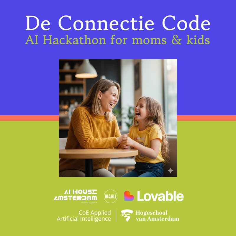 Cover Image for De Connectie Code - AI Hackathon for moms & kids (EN/NL editie)