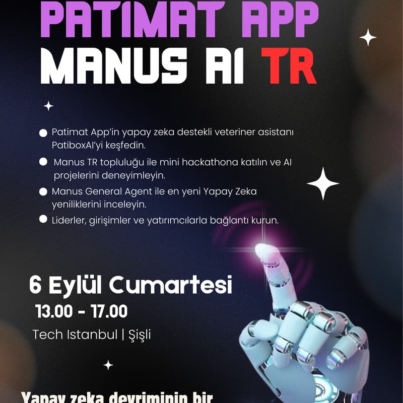 Cover Image for Patimat App x Manus AI TR – Meet-Up & Mini Hackathon