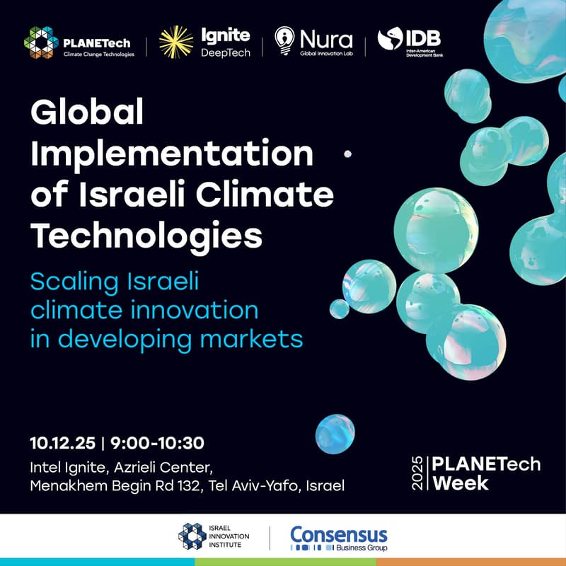 Cover Image for Global Implementation of Israeli Climate Technologies