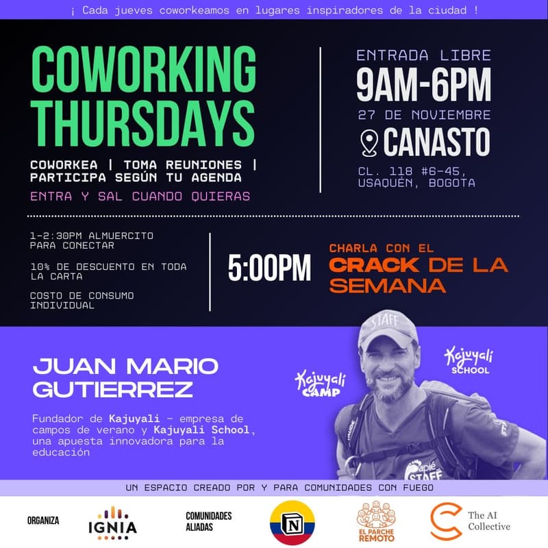 Cover Image for Ignia Coworking Thursdays - 27 de Noviembre