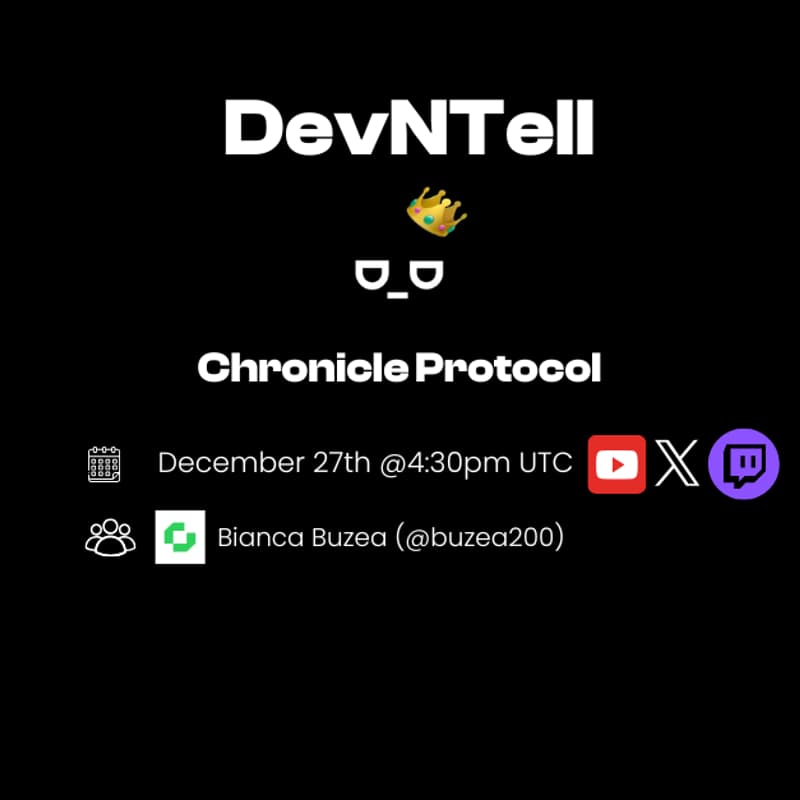 Cover Image for DevNTell - Getting Started with Oracles & Chronicle Protocol