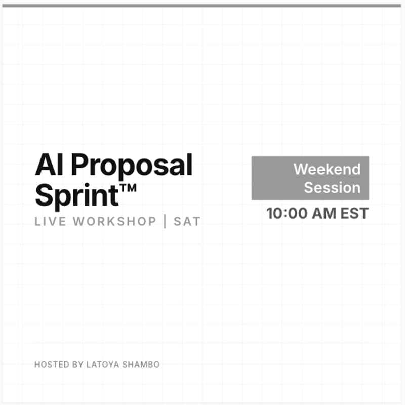 Cover Image for LIVE WORKSHOP | AI Proposal Sprint™