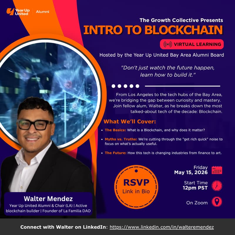 Cover Image for YUUBA Alumni presents Intro To Blockchain with Walter Mendez