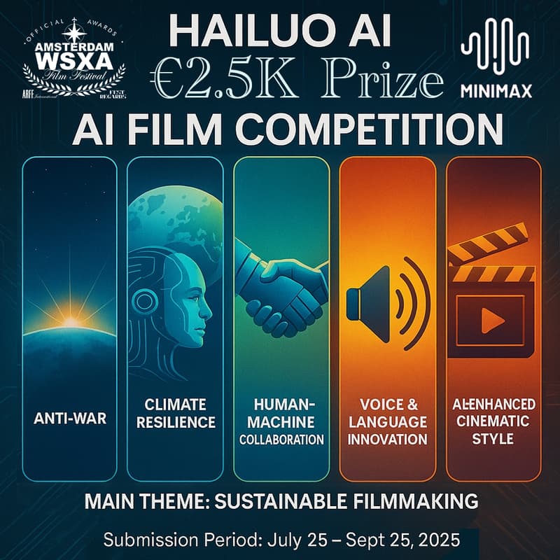 Cover Image for Hailuo Al [MiniMax] & WSXA Amsterdam: AI Film Competition