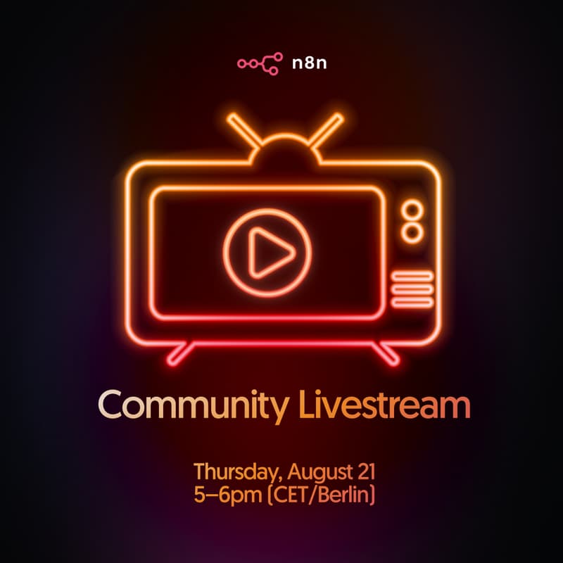 Cover Image for n8n Community Livestream: Updates, updates, updates!