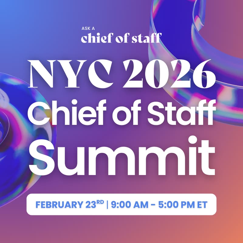 Cover Image for Chief of Staff Summit: NYC 2026 🗽🍎