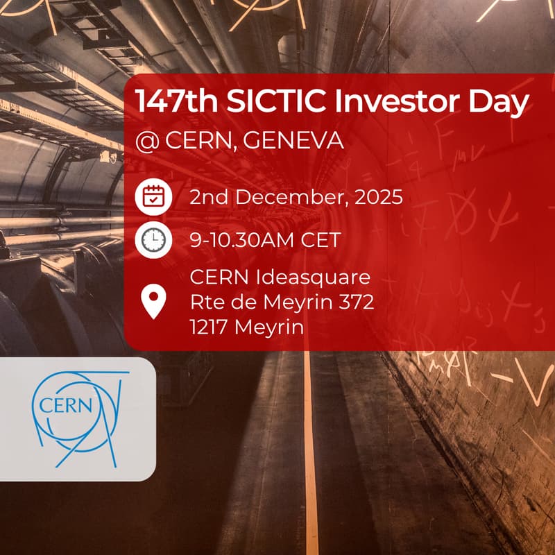 Cover Image for 147th SICTIC Investor Day @ CERN, Geneva
