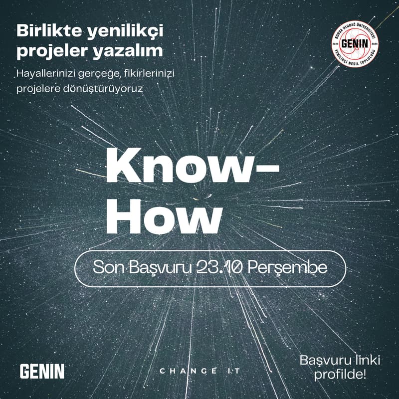 Cover Image for Know-How Proje Ekibi Başvurusu