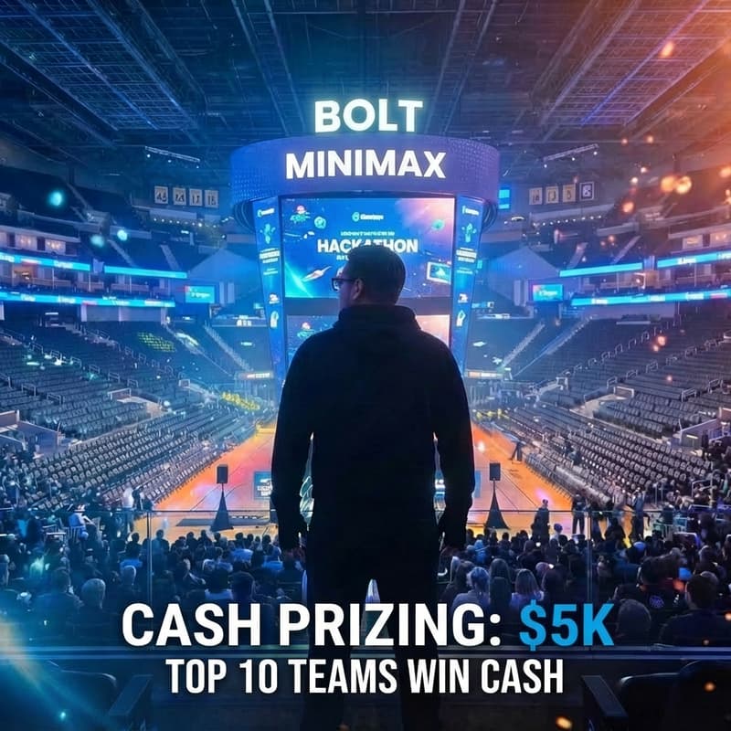 Cover Image for Bolt x MiniMax VIBE HACKERS                             2 Day Online Hackathon