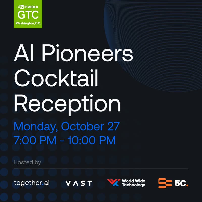 Cover Image for GTC DC: AI Pioneers Cocktail Reception