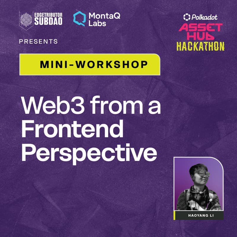 Cover Image for Mini-workshop: Web3 from a Frontend Perspective