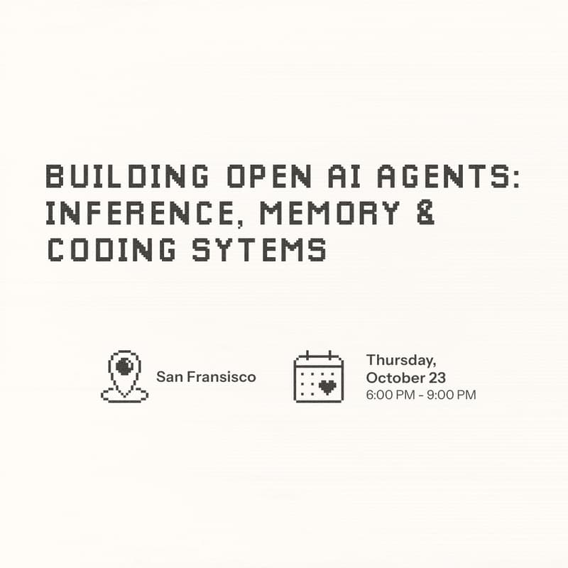 Cover Image for Building Open AI Agents: Inference, Memory & Coding Systems