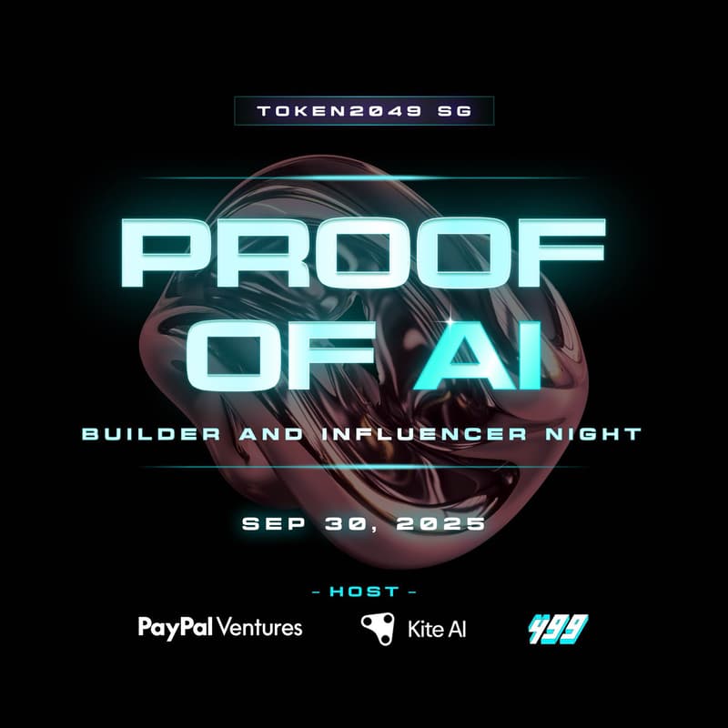 Cover Image for Proof of AI - Builder & Influencer Night @TOKEN2049SG by PayPal Ventures & KITE AI & 499