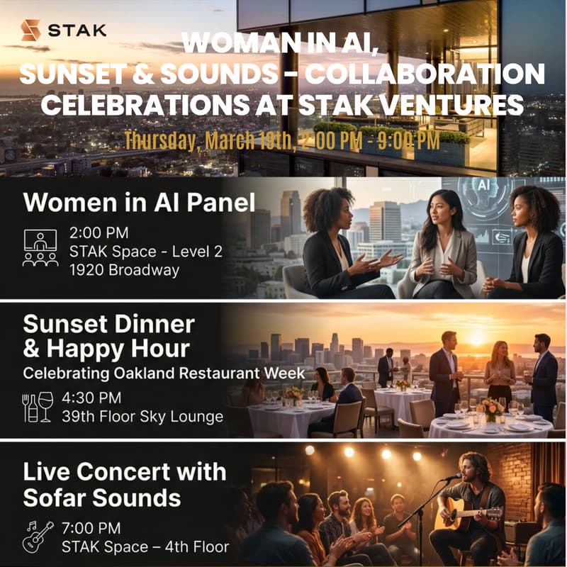 Cover Image for Woman in Agentic Ai, Sunset & Sounds - Collaboration Celebrations at STAK Ventures