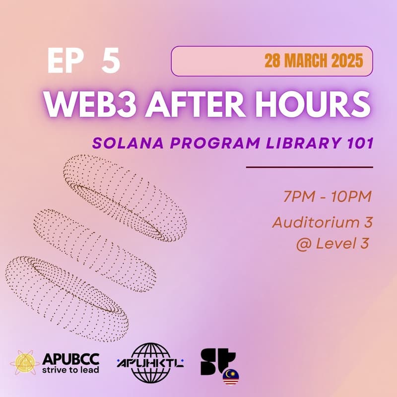 Cover Image for Web3 After Hours #5 - Solana Program Library 101