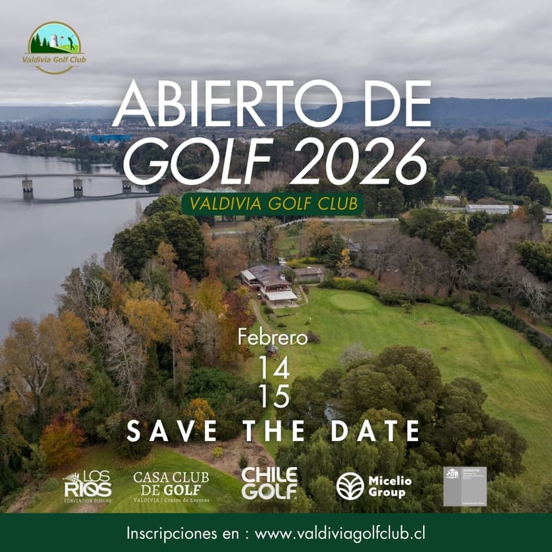 Cover Image for ABIERTO DE GOLF 2026 Valdivia Golf Club  - 14 y 15 febrero