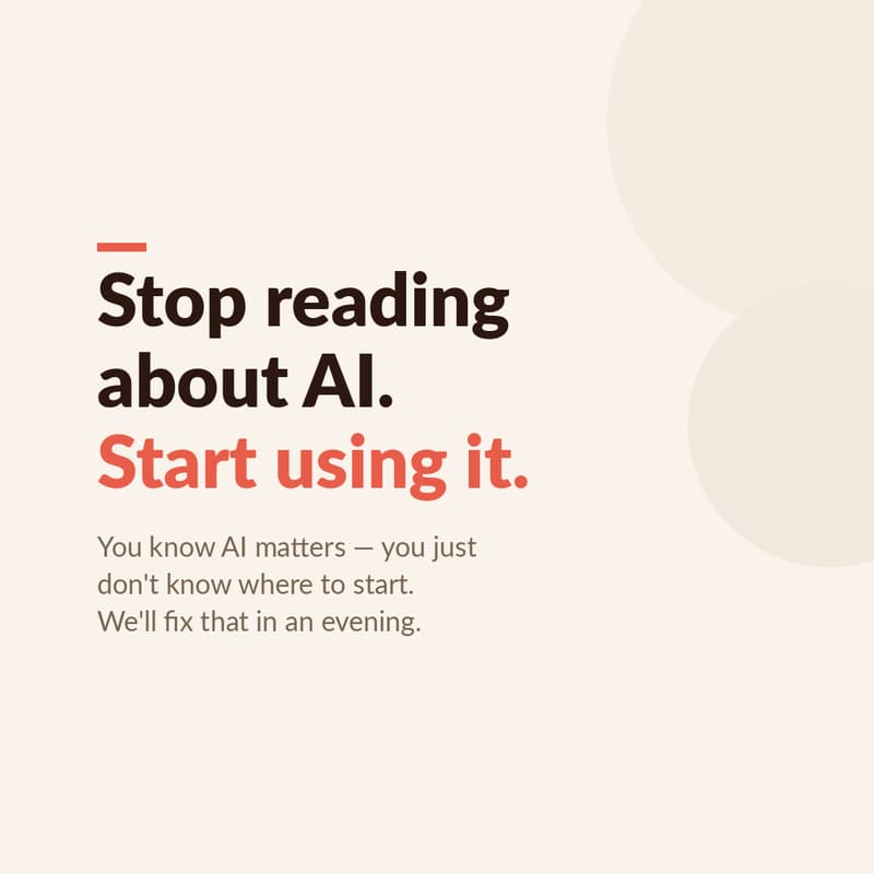 Cover Image for AI for Friends (only) — A Practical AI Evening