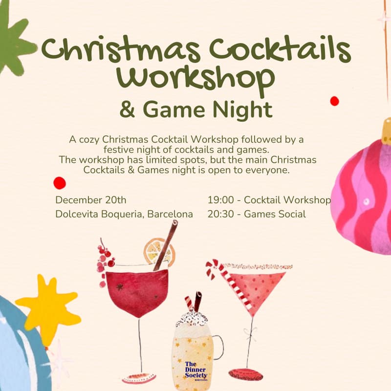 Cover Image for Christmas Cocktails Workshop & Game Night