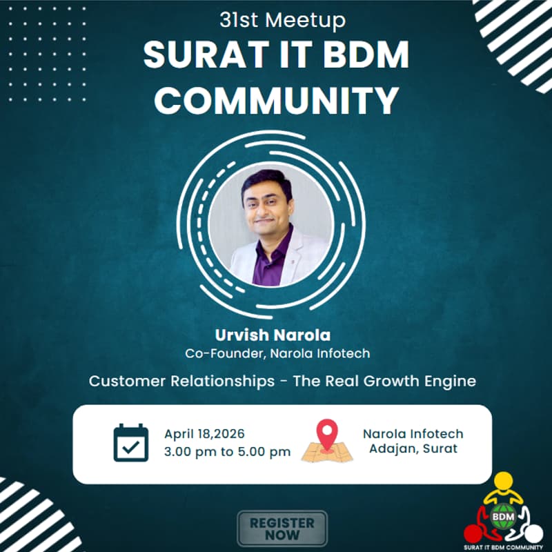 Cover Image for 31st Surat IT BDM Meetup