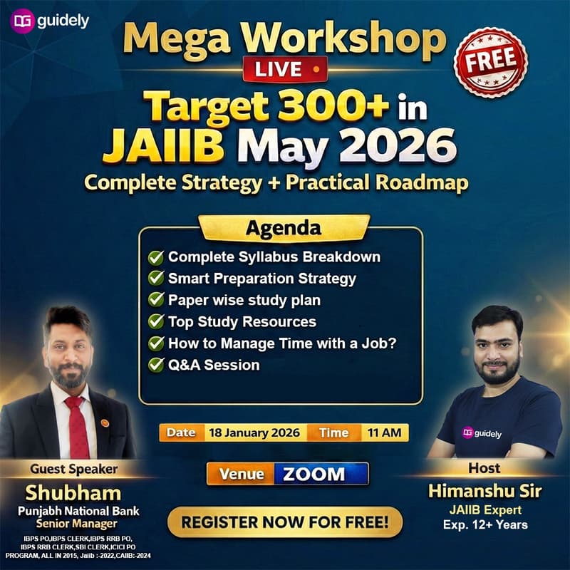 Cover Image for Target 300+ in JAIIB May 2026Complete Strategy + Practical Roadmap | Mega Workshop LIVE