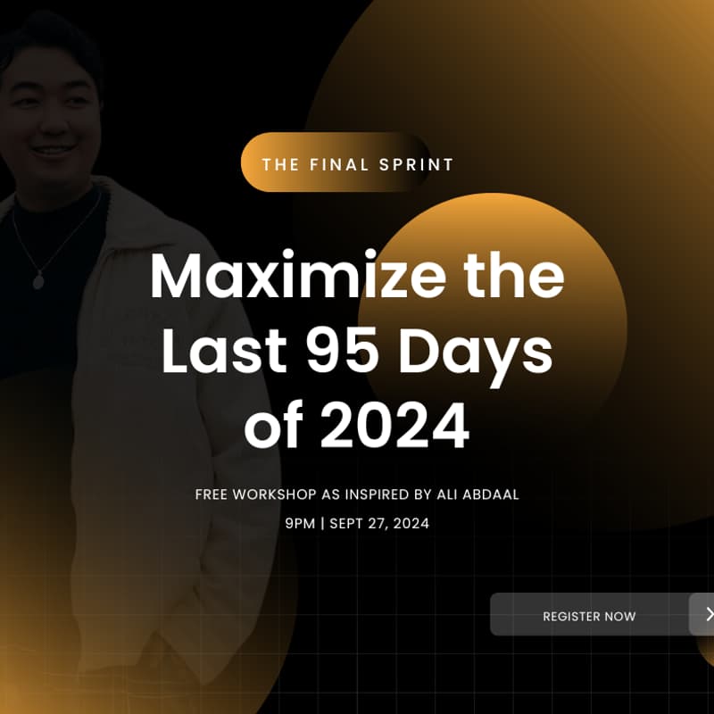 Cover Image for The Final Sprint: Maximize the Last 95 Days of 2024 Workshop by Shan