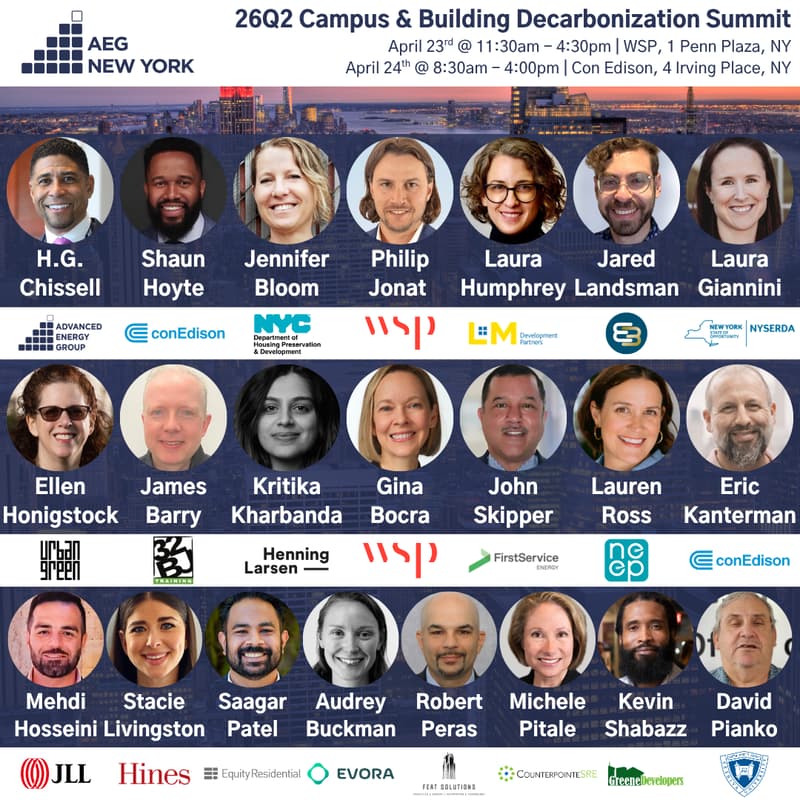 Cover Image for AEG New York 26Q2 Campus & Building Decarbonization Summit
