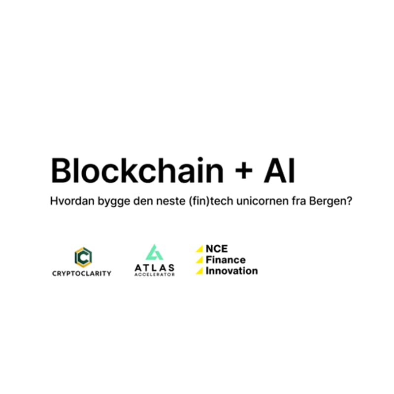 Cover Image for Blockchain + AI – Hvordan bygge neste (fin)tech unicorn fra Bergen?