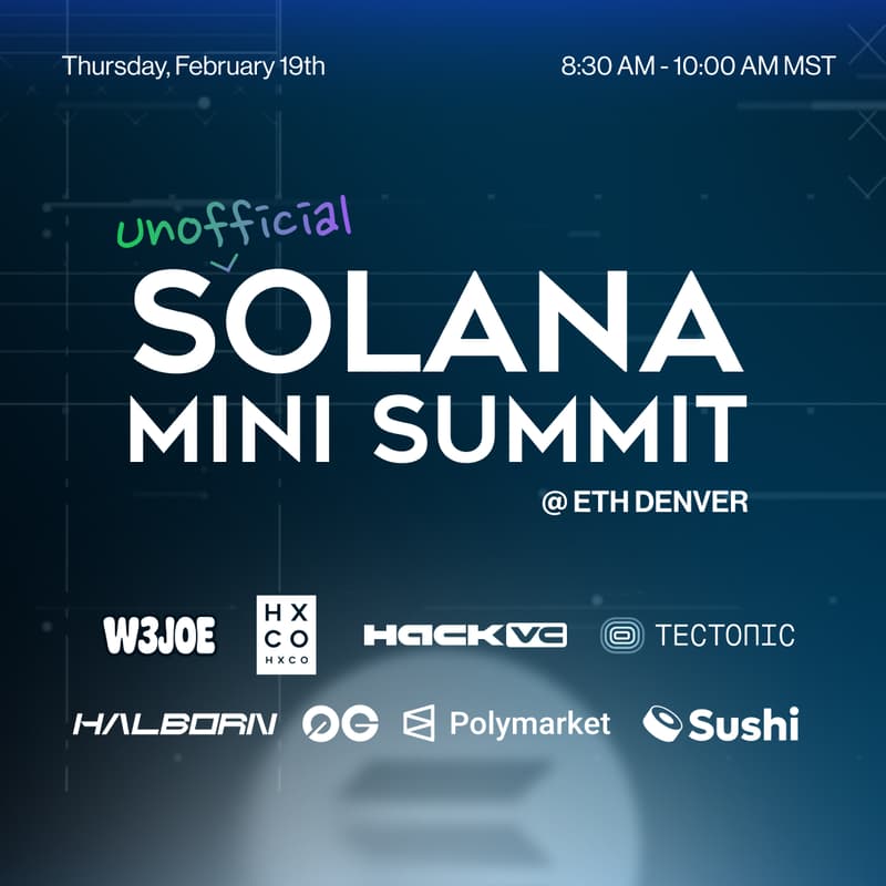 Cover Image for Unofficial Solana Mini Summit at ETH Denver