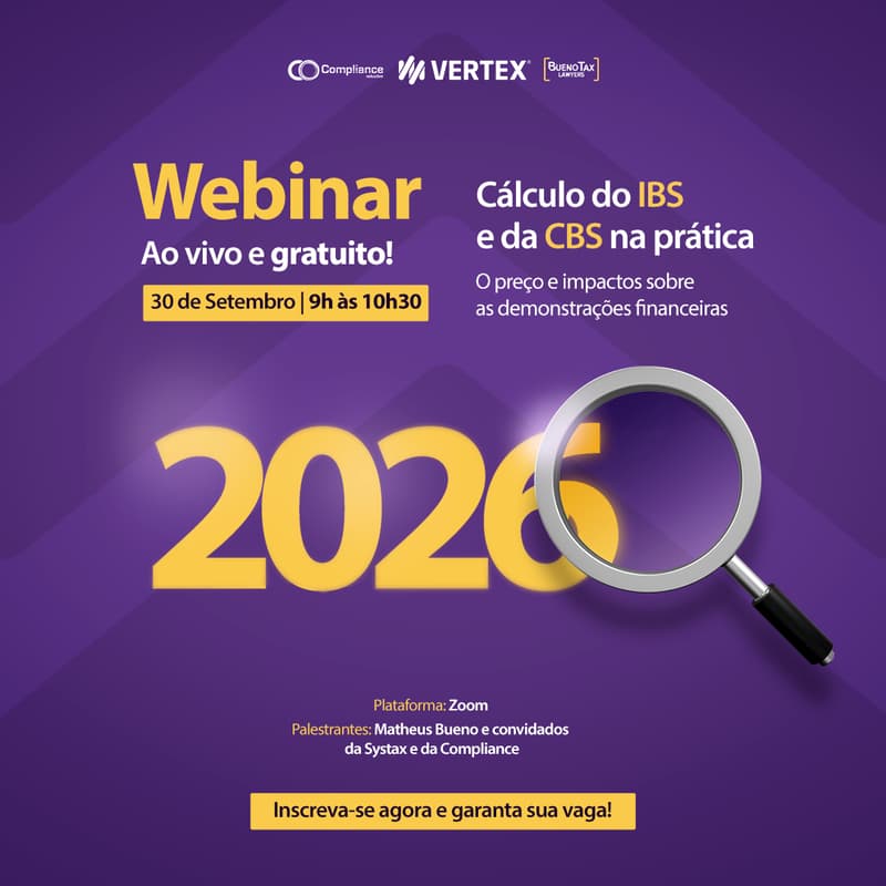 Cover Image for Evento Bueno Tax - Cálculo do IBS e da CBS na prática | O preço e impactos sobre as demonstrações financeiras
