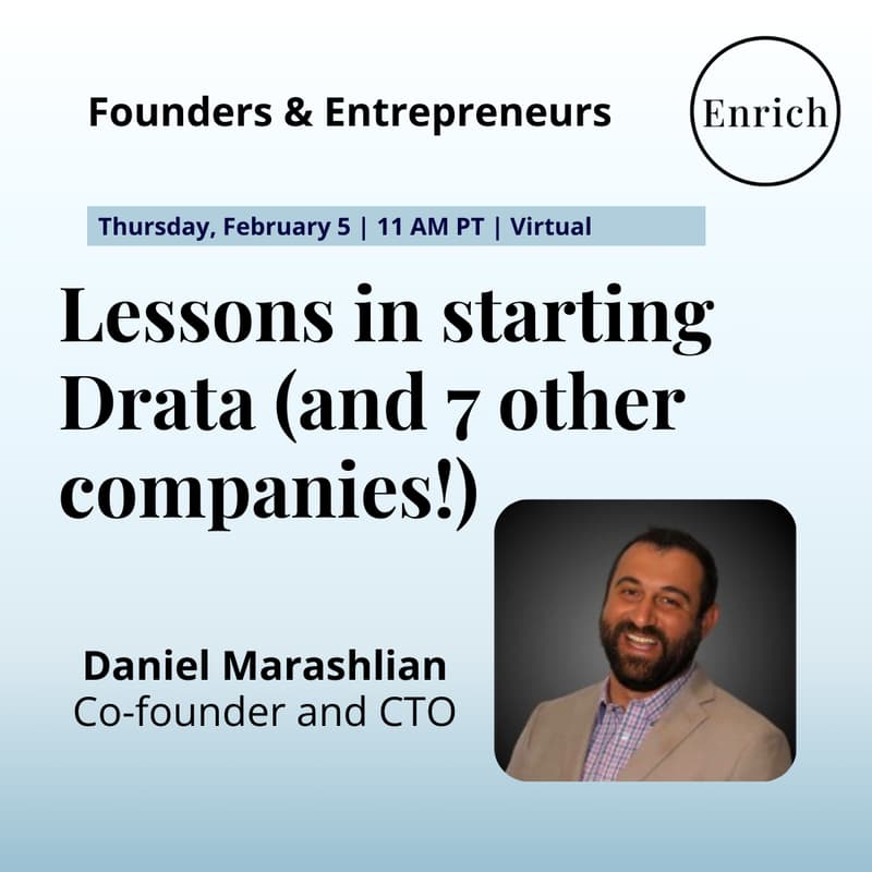 Cover Image for Drata, Co-founder and CTO: Lessons in starting Drata (and 7 other companies!)
