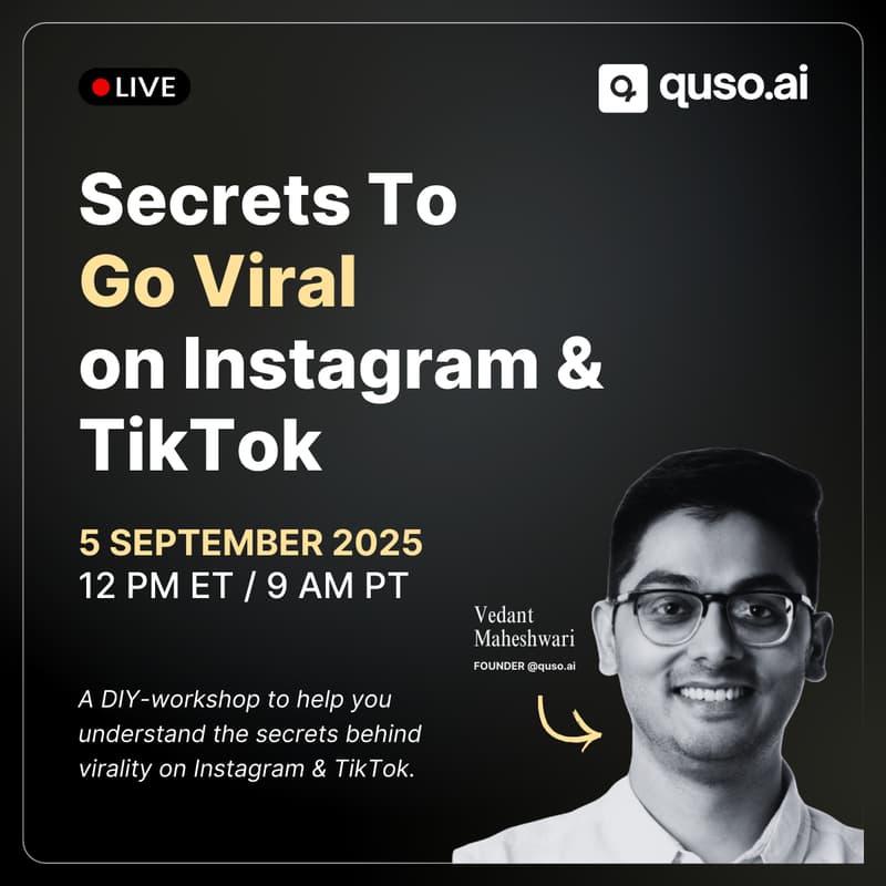 Cover Image for [LIVE STRATEGY SESSION] Secrets To Go Viral on Instagram & Tiktok