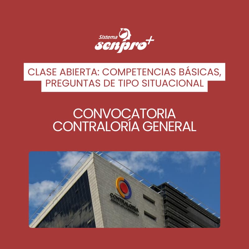 Cover Image for 🔴 Clase práctica: Preguntas situacionales Conv. Contraloría General  📚