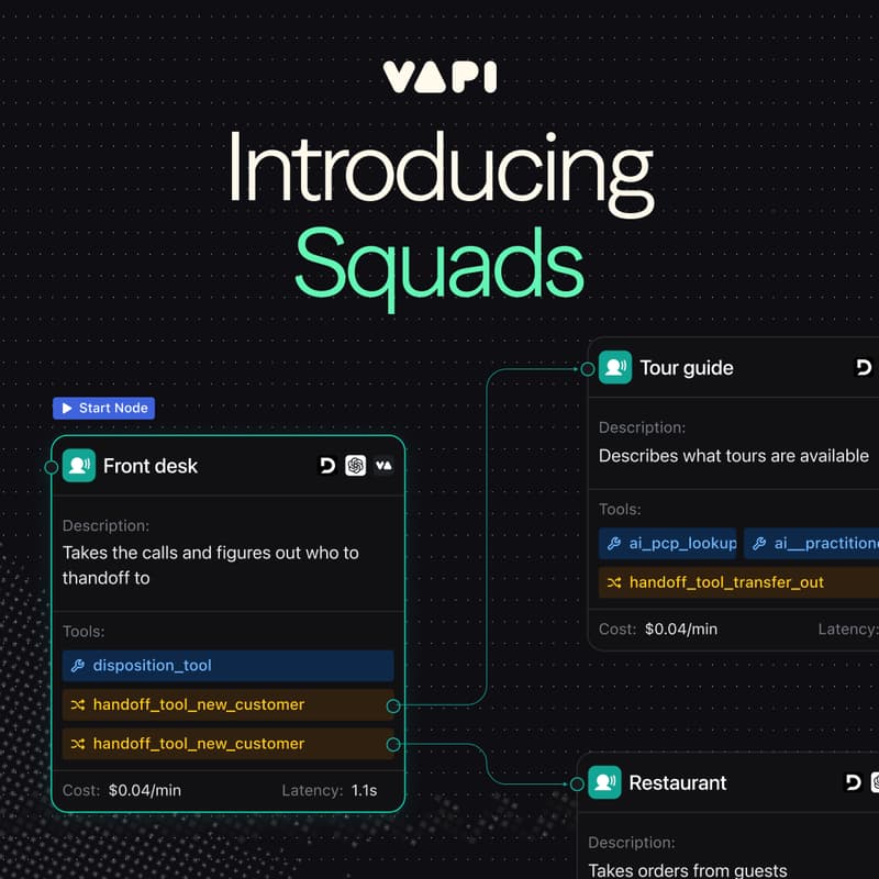 Cover Image for Vapi Squads: Multi-Agent Voice AI