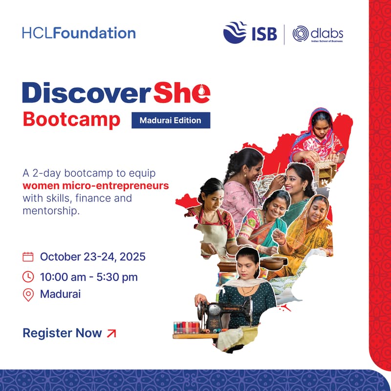 Cover Image for DiscoverShe: 2-Day Bootcamp | Madurai Edition