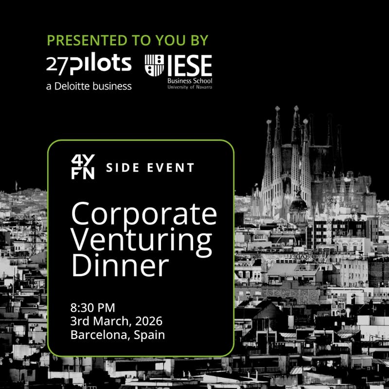 Cover Image for Corporate Venturing Dinner: co-hosted by 27pilots & IESE