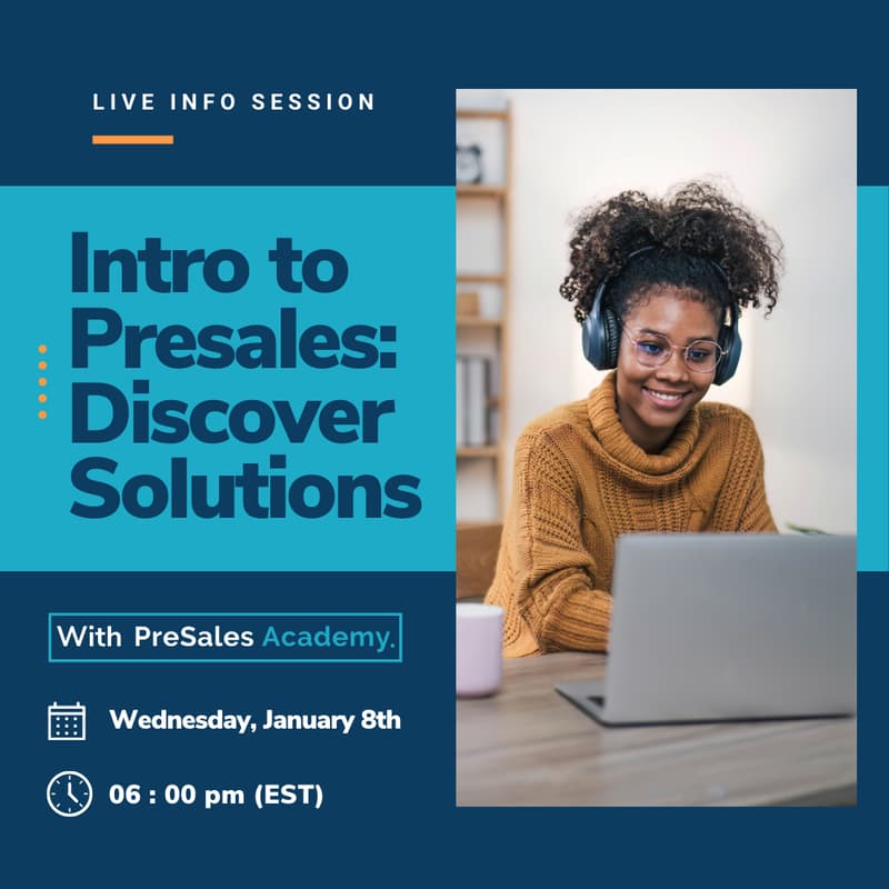 Cover Image for Introduction to Presales: Discover Solutions!