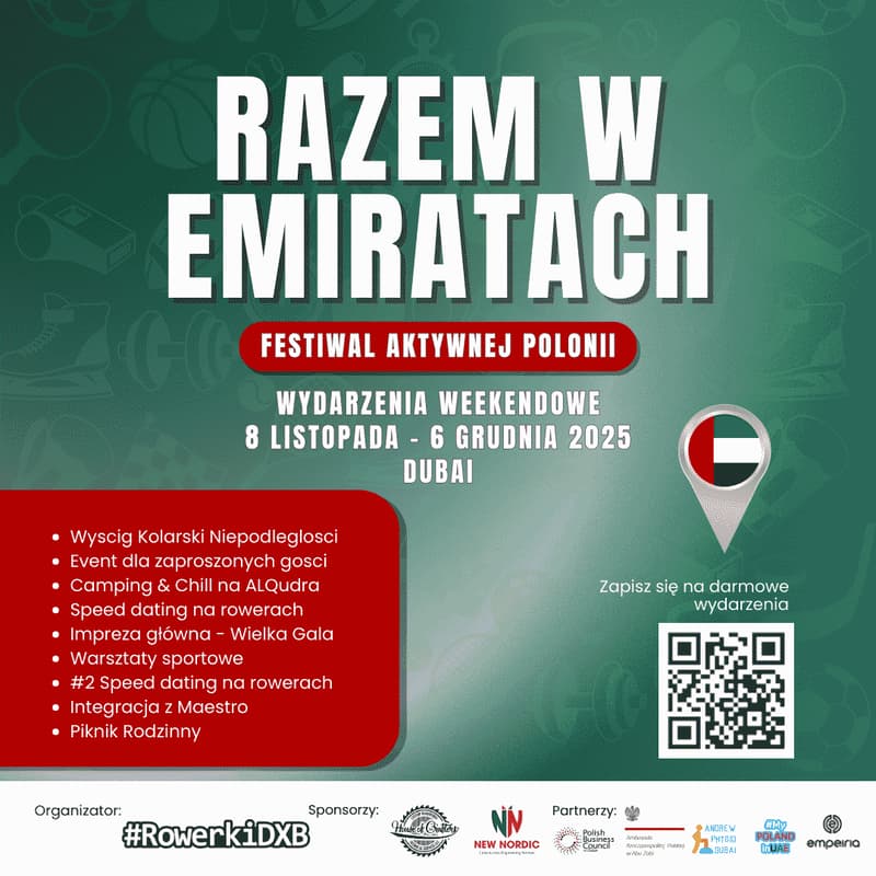 Cover Image for 🇵🇱 RAZEM W EMIRATACH 🇦🇪 - Festiwal aktywnej polskiej społeczności  + 10 lecie RowerkówDXB
